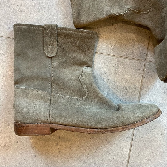 Isabel Marant Crisi Gray Suede Ankle Boots FR 40 US 10 - Picture 6 of 16